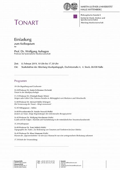 Einladung zum Kolloquium